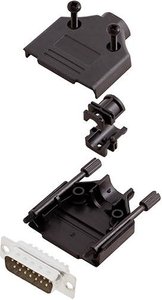 Zestaw listew męskich D-Sub TRU COMPONENTS TCDTPKP15DMPK 7709040, rzędy: 2, styki: 15, 180 °, 1 szt.