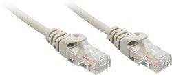 Kabel LAN LINDY 48360, 1 szt., RJ45, CAT 5e, U/UTP, 0.30 m, szary