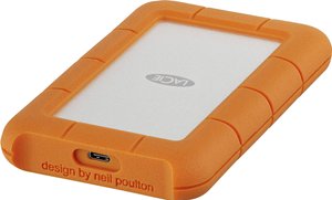 LaCie Rugged 1 TB  Zewnętrzny dysk twardy 6,35 cm (2,5'') USB-C® srebrny, pomarańczowy STFR1000800
