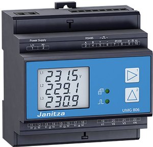 Urządzenie pomiarowe uniwersalne z możliwością rozszerzania modularnego  Janitza UMG 806 - Basisgerät 6TE