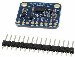 ADXL345 - Triple-Axis Accelerometer (±2g/4g/8g/16g) w/ I²C/SPI Płyta rozszerzeń Adafruit 1231 Czujnik przyspieszenia 1 szt.