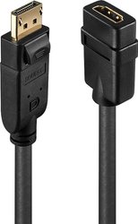 Przejściówka LINDY 41005, [1x złącze męskie DisplayPort - 1x złącze żeńskie HDMI]