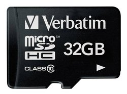 Karta pamięci microSDHC Verbatim, 32GB,  klasa  10, 10 MB/s Karta pamięci microSDHC Verbatim Premium, 32 GB, Class 10