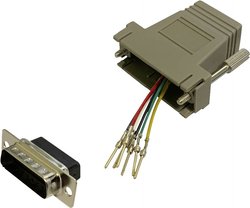 Adapter BKL Electronic 10121115 złącze męskie D-SUB 15-pin - złącze żeńskie RJ12