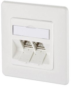 Gniazdo sieciowe Metz Connect 130B12D21002-E 130B12D21002-E, CAT 6A, 2 Porty, czysty biały