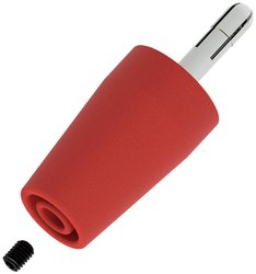Złącze wtykowe Ø4mm, podłączenie przez kołek rozporowy, kolor czerwony Electro PJP 3300-IEC-CD1-R Gniazdo adaptera 1 szt.