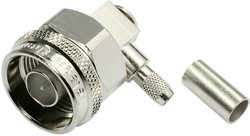 Złącze N Telegärtner J01020A0036 J01020A0036 złącze męskie kątowe 50 Ω 1 szt.