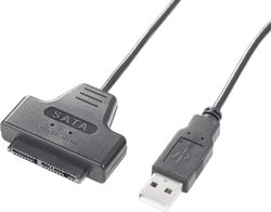 Przejściówka SATA II, USB Renkforce RF-4533940, [1x złącze męskie USB-A 2.0 - 1x złącze męskie Micro-SATA-Kombi 9+7-pin]