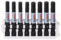 Zestaw bitów do wkrętarek Impact Control, 8 sztuk, 4 x H5, 4 x H6, 50 mm Bit krzyżakowy  Bosch Accessories 2608522332 2608522332    1 zest.