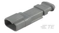 Obudowa złącza pin męskiego na kabel TE Connectivity DT04-2P-E008, wire-to-wire, piny: 2, 1 szt.