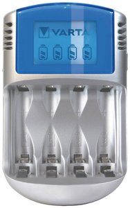 Ładowarka do akumulatorów AAA, AA Varta LCD Charger 4x5716 & 12V & USB, NiMH, z zestawem akumulatorów AA