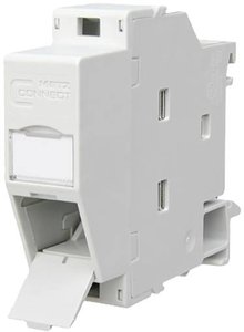 Keystone REGplus IP20 jasnoszary bez wyposażenia Gniazdo sieciowe Metz Connect 1309428103-E