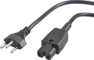 kabel sieciowy zasilający  1008287  czarny 2.00 m