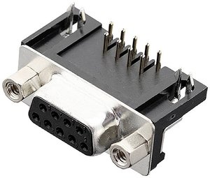 Listwa żeńska D-Sub encitech DRB-09F-TBG-110 2103-2100-11, rzędy: 2, styki: 9, 90 °, 1 szt.