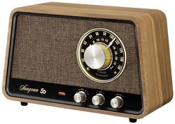 Radio Sangean WR-101 AM/FM/Bluetooth/AUX Premium z drewnianą obudową w kolorze orzecha włoskiego Radio Sangean Premium Wooden Cabinet WR-101 AM, FM  orzech włoski