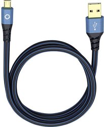 Kabel USB Oehlbach USB Plus Micro, USB 2.0, Złącze męskie USB-A, Złącze męskie USB Micro-B, 3.00 m