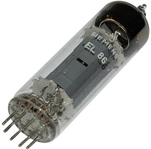 Lampa elektronowa EL EL 86 = 6 CW 5  EL 86 = 6 CW 5 Ilość biegunów 9 Trzonek Noval Opis: Pentoda końcowa