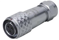 Złącze okrągłe żeńskie push-pull Weipu SF1210/S6 II, 6 pin, 125 V/AC, IP67, do lutowania