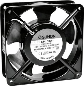 Wentylator osiowy Sunon SP100A1123XBT, 115 V/AC, 164.76 m³/h, (D x S x W) 120 x 120 x 38 mm