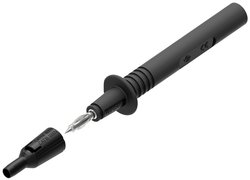 Bezpieczna sonda testowa Ř4 mm z bezpiecznym złączem bananowym Ř4 mm i nasadką ochronną, czarna Końcówka pomiarowa Electro PJP 404-IEC-CD1-N 1 szt.