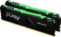 Kingston FURY Beast RGB Pamięć robocza do PC - zestaw  DDR4 16 GB 2 x 8 GB  2666 MHz 288 pin DIMM CL16 KF426C16BBAK2/16