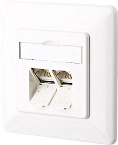 Gniazdo sieciowe Metz Connect 130C381002-I 130C381002-I, CAT 6A, 2 Porty, czysty biały