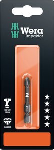 Bit krzyżakowy PZ 2 Wera 855/4 IMP DC SB SiS 05073961001 stal narzędziowa z diamentową powłoką F 6.3 1 szt.