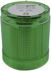 Element wieży sygnalizacyjnej LED ComPro CO ST 70 GL 024 4F, 24 V DC/AC, ziel. IP65