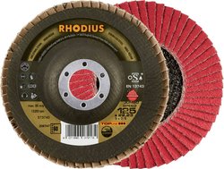 Ściernica listkowa RHODIUS JUMBO SPEED EXTENDED 125 x 22,23mm K60 INOX kątowa Tarcza lamelkowa Rhodius JUMBO SPEED PACK 211312 Średnica 125 mm 5 szt.