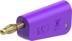 Złącze pojedyncze 4 mm całkowicie fioletowe Stäubli LQ-4A-39 Wtyk laboratoryjny 1 szt.