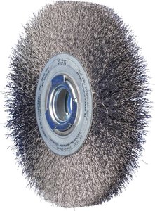 PFERD Szczotka okrągła POS szeroka, niezwiązana, RBU Ø 200 x 25 mm, zmienny otwór, drut stalowy Ø 0,30 do szlifierki stołowej 1  43701259 1 szt.