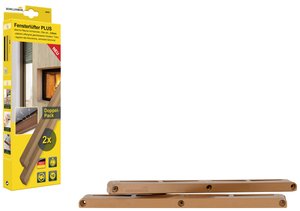 Wrębowy nawiewnik okienny Schellenberg plus brązowy, zestaw startowy Zestaw startowy wentylatora okiennego Schellenberg 46609, 2 szt.