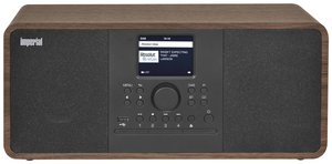 Hybrydowe radio stereo z dostępem do Internetu, DAB+, radia FM, z odtwarzaczem CD, rozbudowanym portalem streamingowym i Bluetooth 5.0 Radio internetowe z odtwarzaczem CD Imperial DABMAN i205 CD Internet, DAB+, UKW  drewno