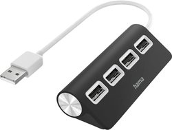Hub USB 2.0 Hama  4 Porty  czarny