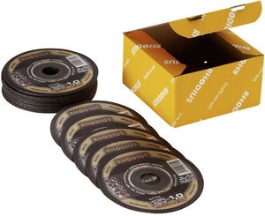 Tarcza tnąca Rhodius XT70 PACK 50 sztuk 115 x 1,0 x 22,23 mm Tarcza tnąca prosta Rhodius XT70 PACK 211080 115 mm 50 szt.