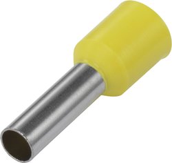 Końcówka rurkowa TRU COMPONENTS E60-12YL 1091278, Izolowane częściowo, 6 mm² x 12 mm, 100 szt.