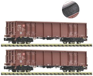 Wagon towarowy otwarty Fleischmann 830257 Zestaw 2 otwartych wagonów towarowych Niemieckiej Kolei S.A. (DB AG), skala N