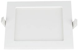 Oprawa wpuszczana LED LE MANS kwadratowa biała 12W 165x165x32 mm 3000/4000/6000K IP44 ściemnialna Oświetlenie wewnętrzne LED Heitronic Le Mans 501381 12 W