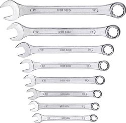 Zestaw kluczy widełkowych i oczkowych, 8 szt. Klucz oczkowy zestaw kwb  460390