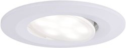 Oprawa wpuszczana Calla LED uchylna IP65 okrągła 90mm 30° 6.5W 465lm 230V 4000K biała matowa Lampa łazienkowa LED do wbudowania Paulmann Calla 99930 6.5 W biały (matowy) 465 lm