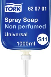 Mydło w sprayu Tork - 620701 - do dozownika mydła S1 / S11 - uniwersalna jakość, bezzapachowa, 1 x 1000 ml Mydło w sprayu TORK 1 l