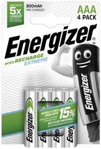 Akumulator AAA/R03 Energizer Extreme HR03, NiMH, 800 mAh, 1.2 V, 4 szt.