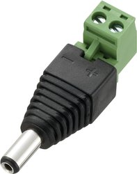 Złącze męskie niskonapięciowe TRU COMPONENTS DC12-M złącze męskie proste 5.5 mm 2.1 mm 1 szt.