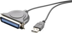 Przejściówka, adapter USB, równoległe Renkforce RF-4080750, [1x złącze męskie USB-A 1.1 - 1x złącze męskie Centronics]