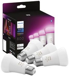 Zestaw czterech żarówek LED Philips Lighting Hue White & Col. Amb. E27 Viererpack 4x570lm 60W Hue 871951432840200 9 W