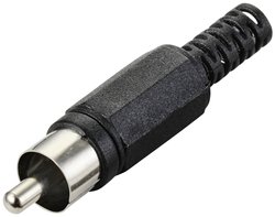 Złącze męskie RCA/Cinch TRU COMPONENTS TC-10336008, niklowany, złącze męskie proste, 1 szt.