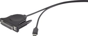 Przejściówka, adapter USB Renkforce RF-3385682, [1x złącze męskie USB-C - 1x złącze żeńskie D-SUB 25-pin]
