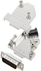 Zestaw listew męskich D-Sub TRU COMPONENTS TCD45NT15MDBPK 7708608, rzędy: 2, styki: 15, 45 °, 1 szt.