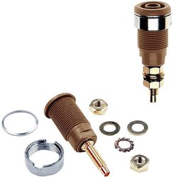 Gniazdo laboratoryjne zabezpieczone Złącze żeńskie do wbudowania  brązowy Stäubli SLB4-G 1 szt.