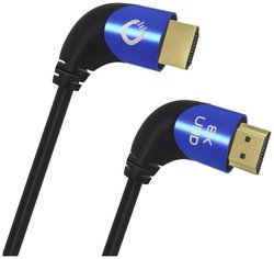 Kabel HDMI Oehlbach Shape Magic 90 UHD 8K D1C42543, 8K, wygięty w lewo o 90°, potrójne ekranowanie, 3.00 m